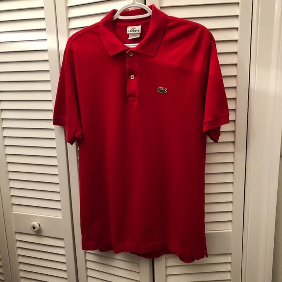 Lacoste Devanlay men red polo shirt, croc logo